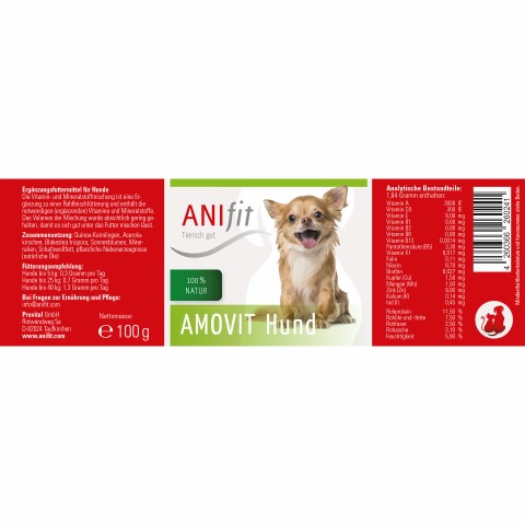 Hond B.A.R.F. Voedingssupplementen Amovit hond 100g 1 Stuk -3- Anifit